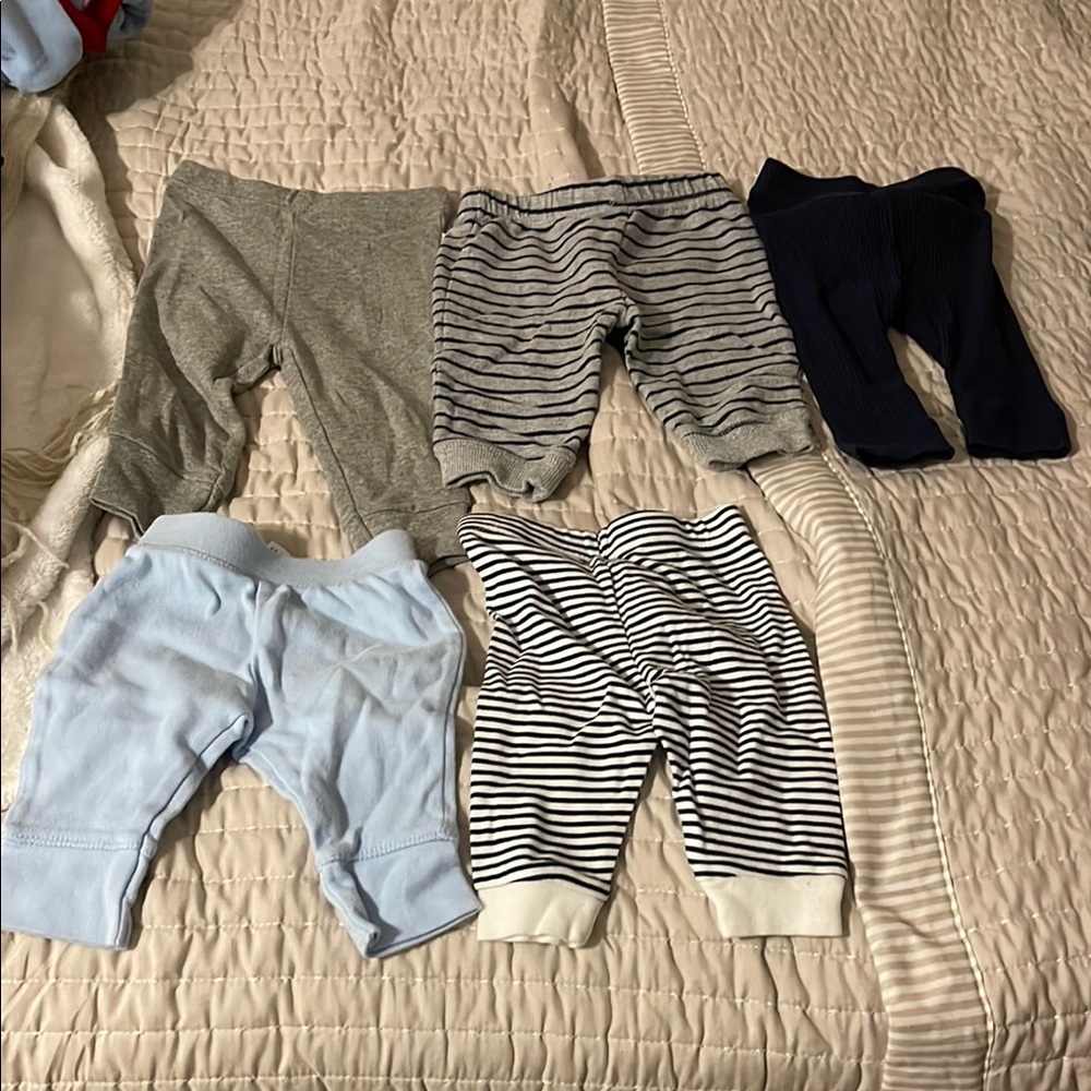 Kids Striped and Solid Bottoms Set